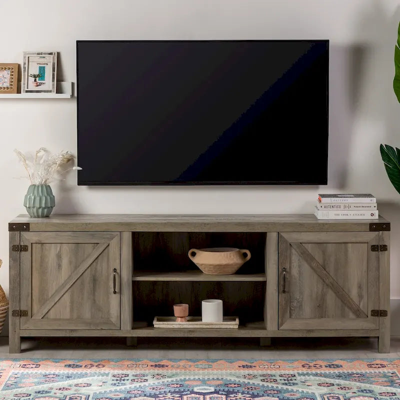 Meuble TV 70 pouces style porte de grange