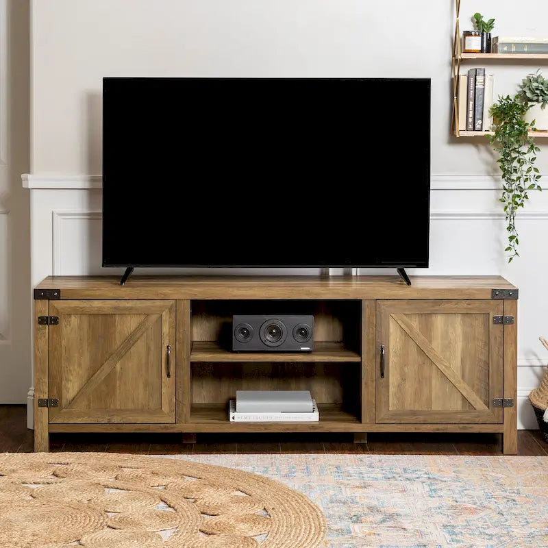 Meuble TV 70 pouces style porte de grange