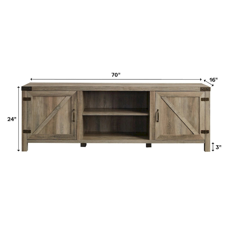 Meuble TV 70 pouces style porte de grange