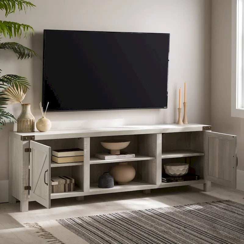 Meuble TV 70 pouces style porte de grange