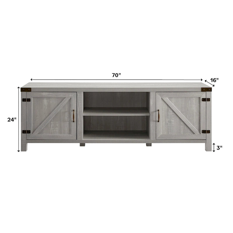 Meuble TV 70 pouces style porte de grange