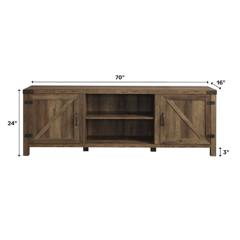 Meuble TV 70 pouces style porte de grange