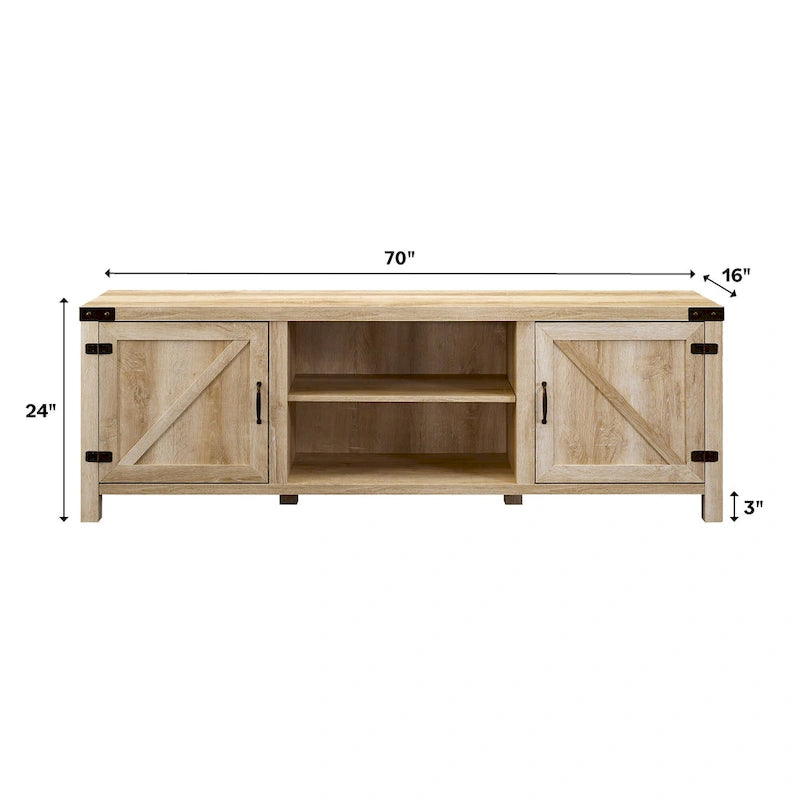 Meuble TV 70 pouces style porte de grange