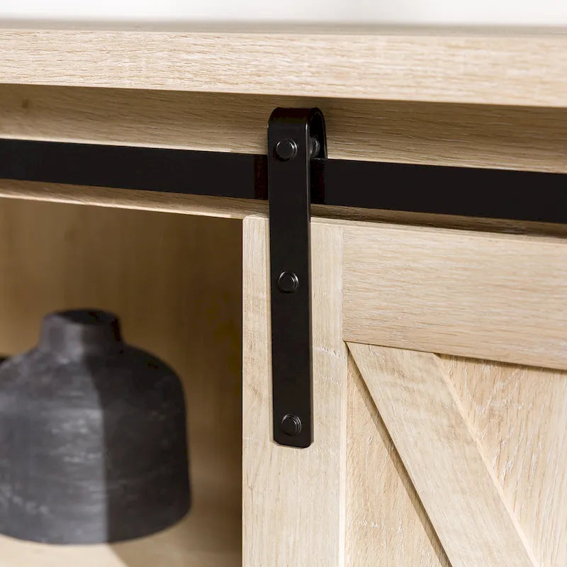 Meuble TV de 58 pouces style porte de grange coulissante