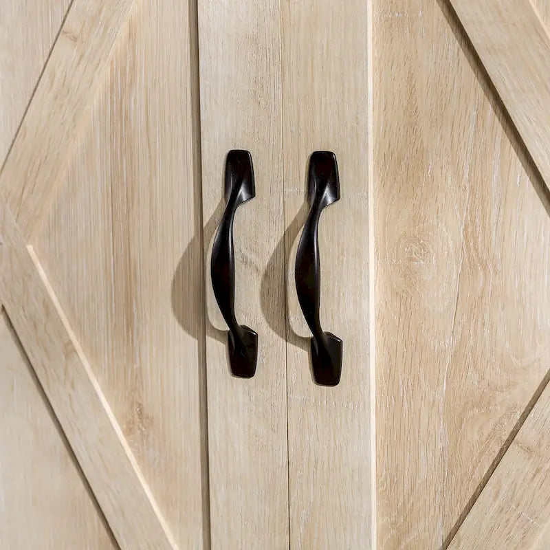 Meuble TV de 58 pouces style porte de grange coulissante