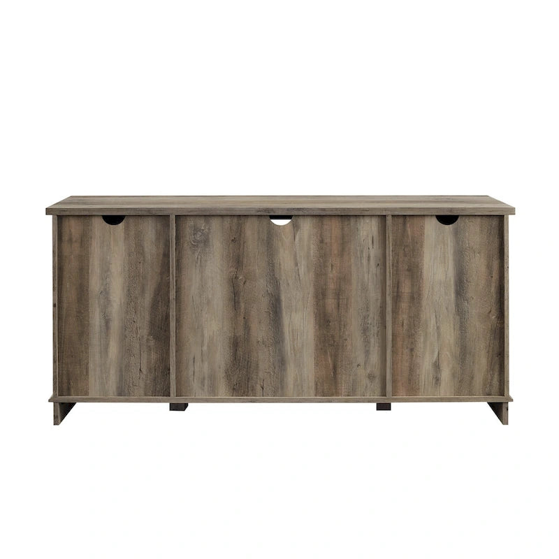 Meuble TV de 58 pouces style porte de grange coulissante
