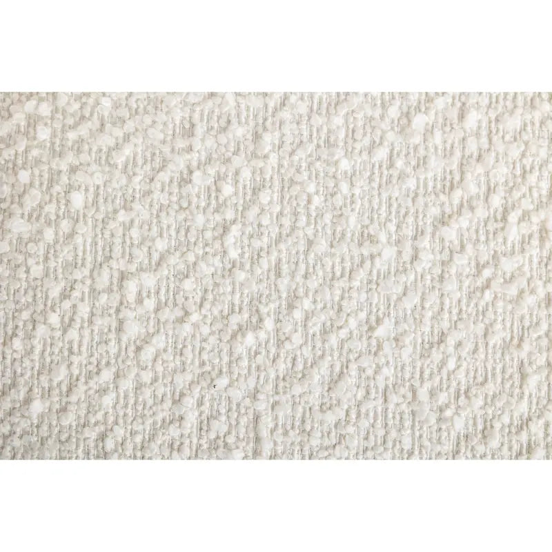 Fauteuil Bouclé Crème Blanc 31" avec Piètement Pivotant