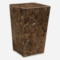 Table d'appoint de 14 pouces de large avec accents en marbre