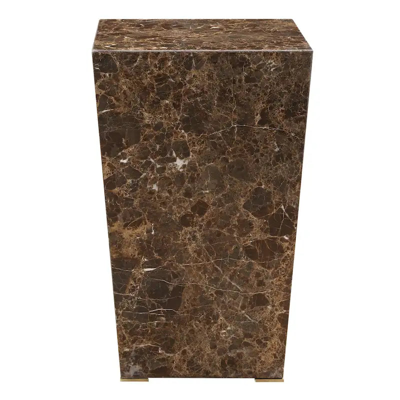 Table d'appoint de 14 pouces de large avec accents en marbre