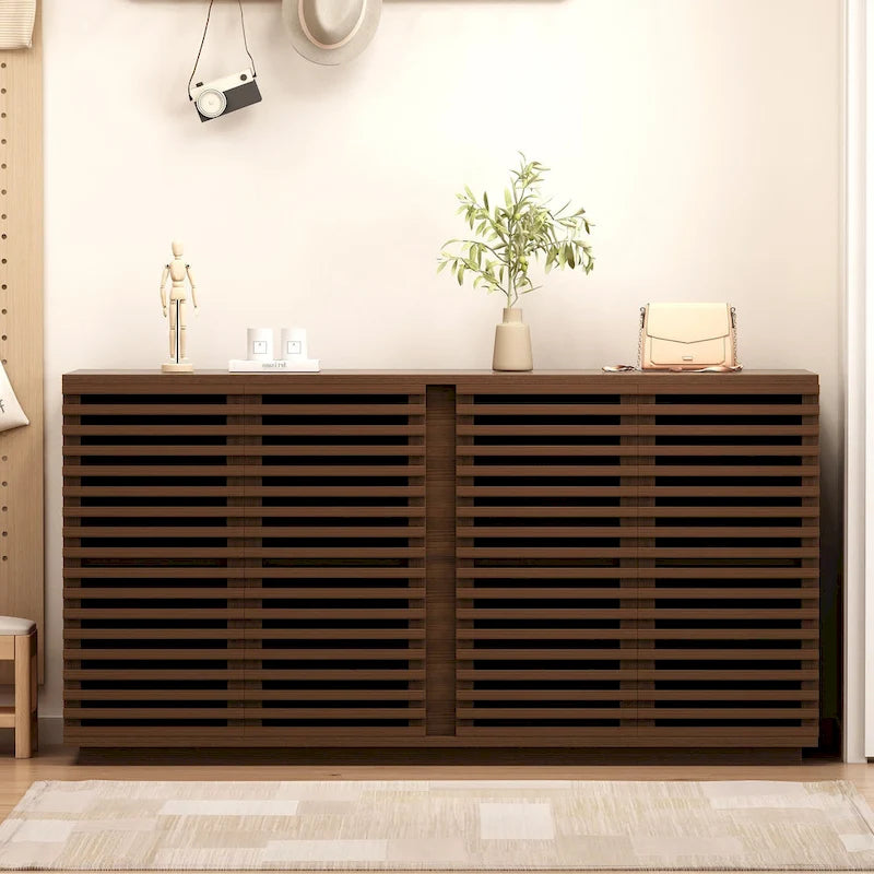 Buffet avec portes en bois massif