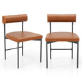 Chaise de salle à manger, ensemble de 2, revêtement en similicuir, pour cuisine