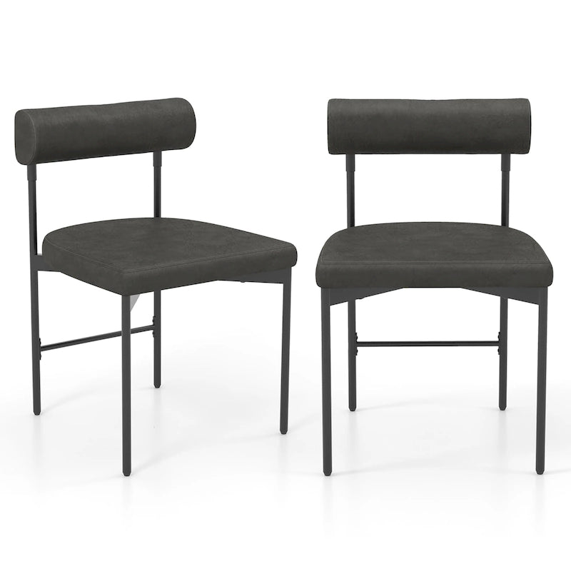 Chaise de salle à manger, ensemble de 2, revêtement en similicuir, pour cuisine