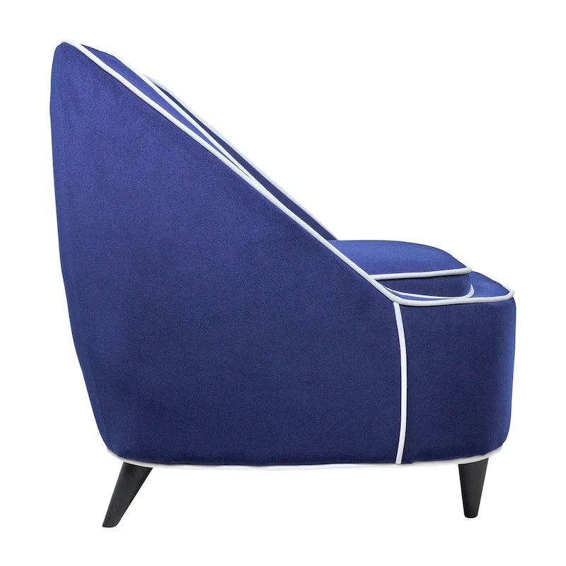 Fauteuil d'appoint moderne rembourré bicolore - 28 x 30 x 31