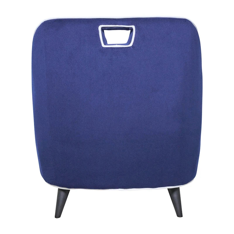 Fauteuil d'appoint moderne rembourré bicolore - 28 x 30 x 31