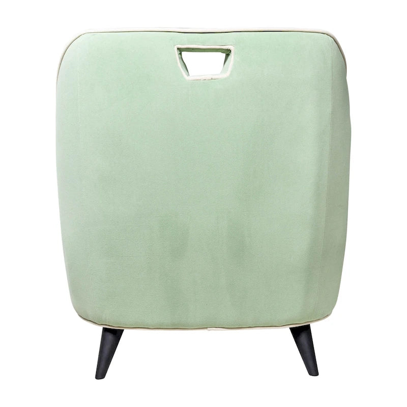 Fauteuil d'appoint moderne rembourré bicolore - 28 x 30 x 31