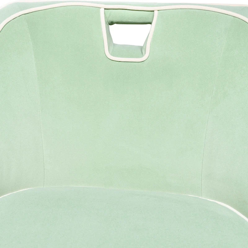 Fauteuil d'appoint moderne rembourré bicolore - 28 x 30 x 31