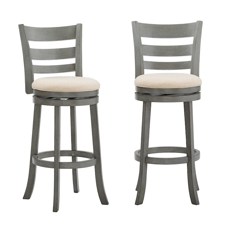 Tabouret de bar pivotant à dossier échelle