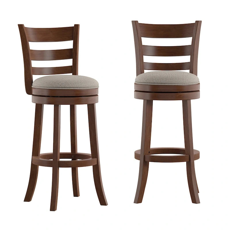 Tabouret de bar pivotant à dossier échelle