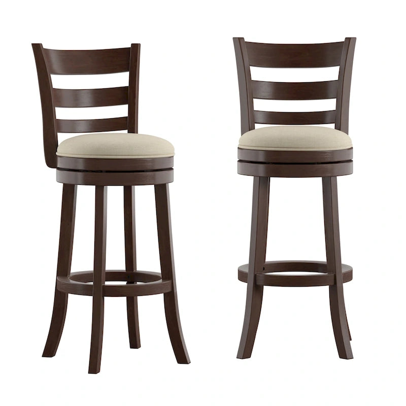 Tabouret de bar pivotant à dossier échelle