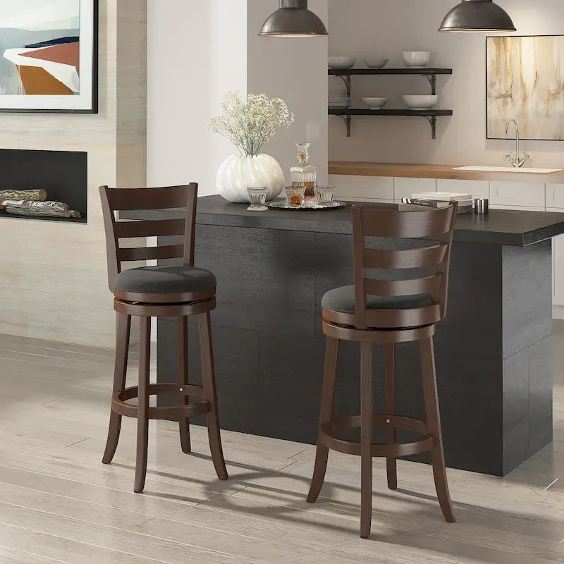 Tabouret de bar pivotant à dossier échelle