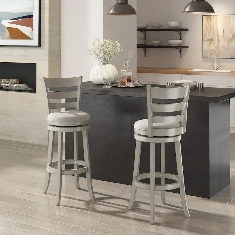 Tabouret de bar pivotant à dossier échelle