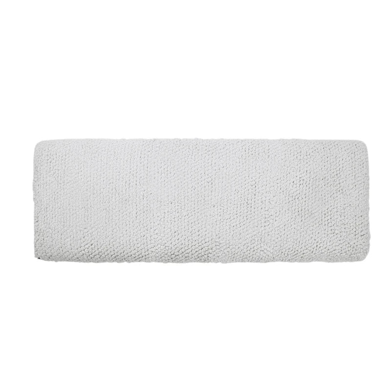 Banquette double en bouclette rembourrée ivoire