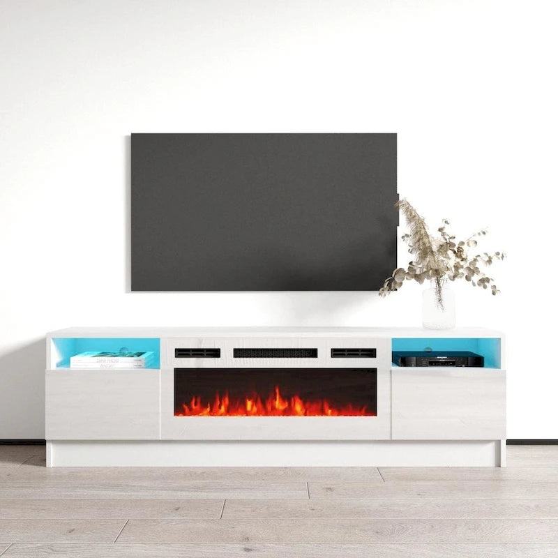 Meuble TV de 63 pouces avec foyer électrique