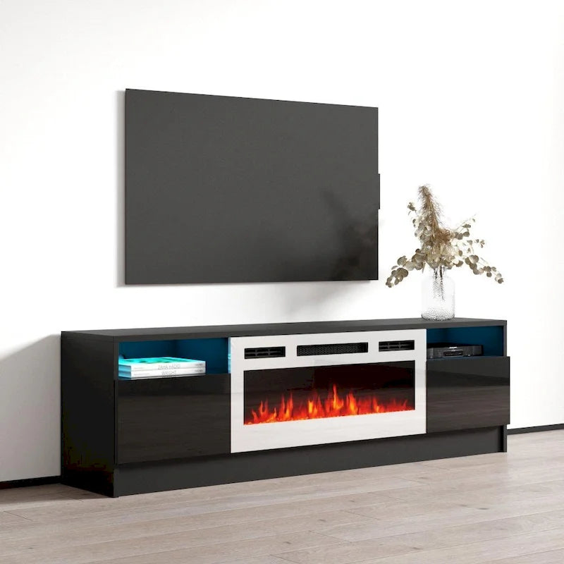Meuble TV de 63 pouces avec foyer électrique