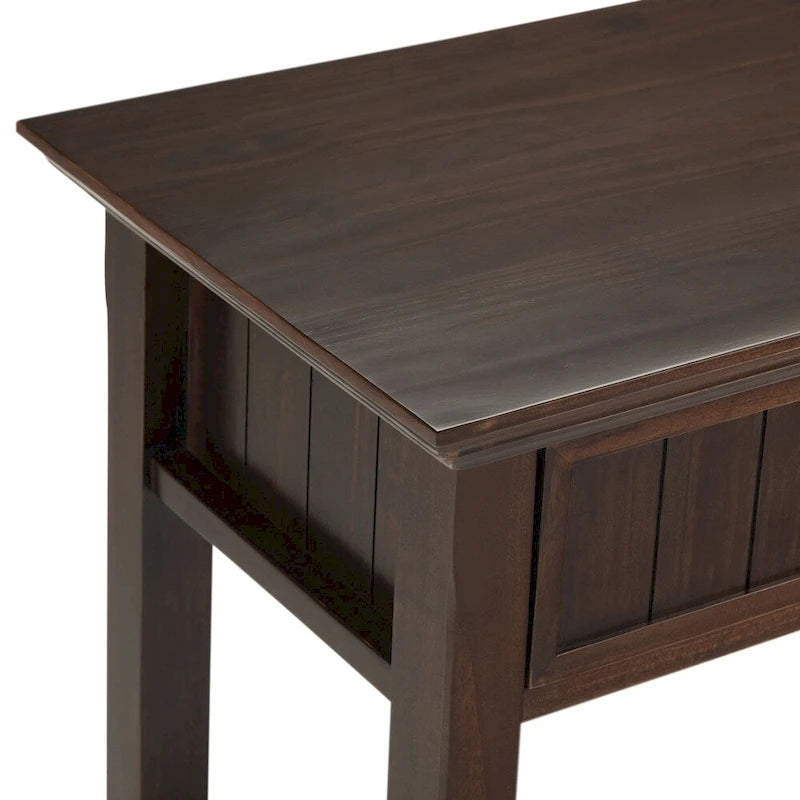 Table de console/d'entrée de style transitionnel en bois massif à larges planches, 60 pouces de largeur - 60 x 16 x 30