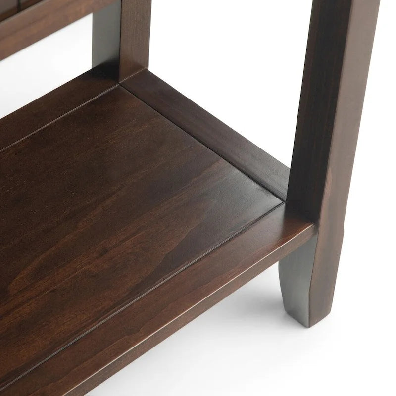 Table de console/d'entrée de style transitionnel en bois massif à larges planches, 60 pouces de largeur - 60 x 16 x 30