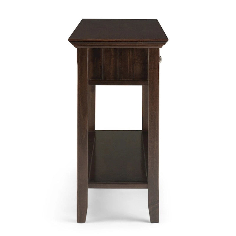 Table de console/d'entrée de style transitionnel en bois massif à larges planches, 60 pouces de largeur - 60 x 16 x 30