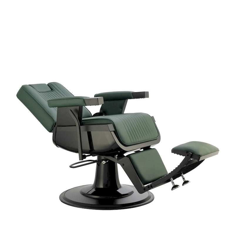 Fauteuil de barbier inclinable robuste, vert