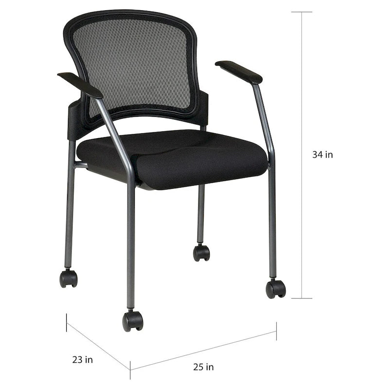Chaise visiteur pivotante respirante