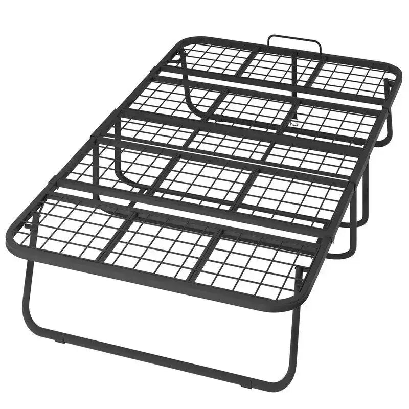 Lit pliant gain de place avec matelas, lit portable avec roulettes verrouillables