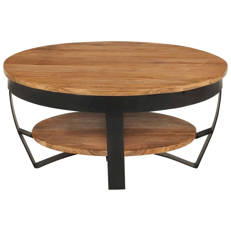 Table basse XL 65x65x32 cm bois d'acacia massif