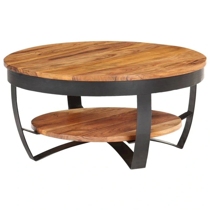 Table basse XL 65x65x32 cm bois d'acacia massif