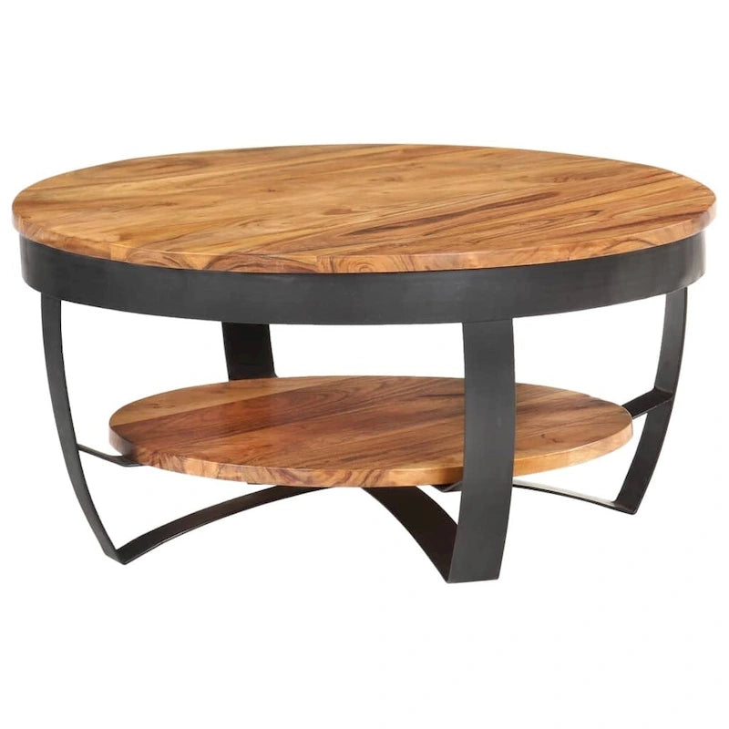 Table basse XL 65x65x32 cm bois d'acacia massif