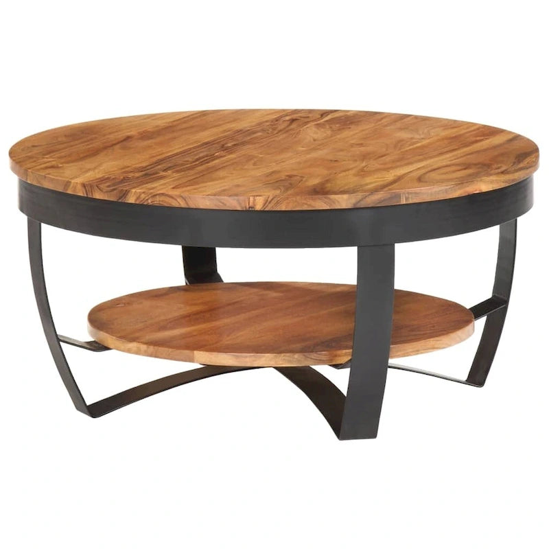 Table basse XL 65x65x32 cm bois d'acacia massif