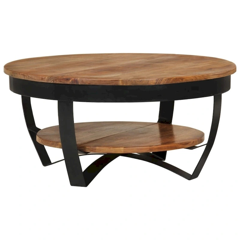 Table basse XL 65x65x32 cm bois d'acacia massif