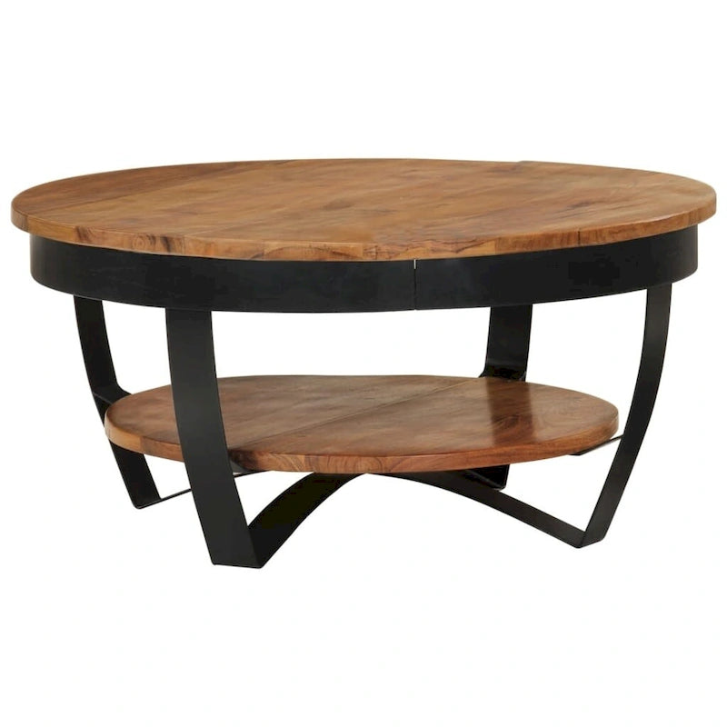 Table basse XL 65x65x32 cm bois d'acacia massif