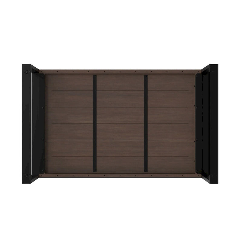 Table de salle à manger rectangulaire moderne de style industriel, 66 x 40 pouces — 66 pouces de largeur
