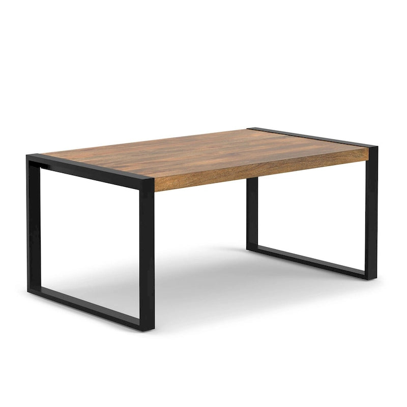 Table de salle à manger rectangulaire moderne de style industriel, 66 x 40 pouces — 66 pouces de largeur