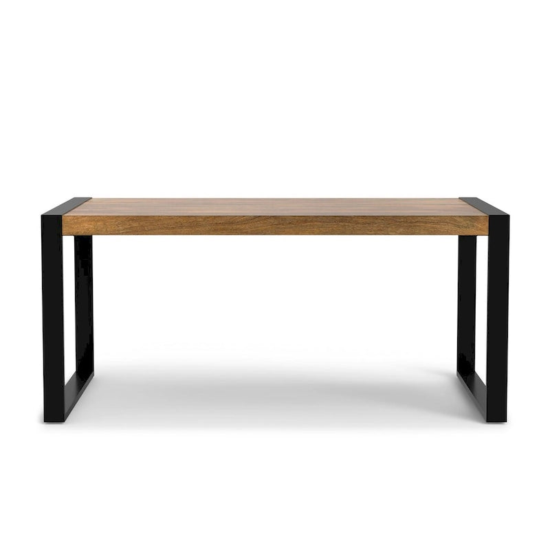 Table de salle à manger rectangulaire moderne de style industriel, 66 x 40 pouces — 66 pouces de largeur