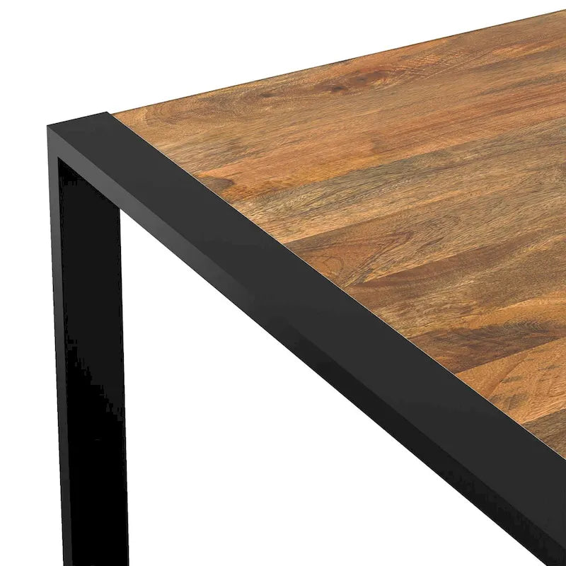 Table de salle à manger rectangulaire moderne de style industriel, 66 x 40 pouces — 66 pouces de largeur