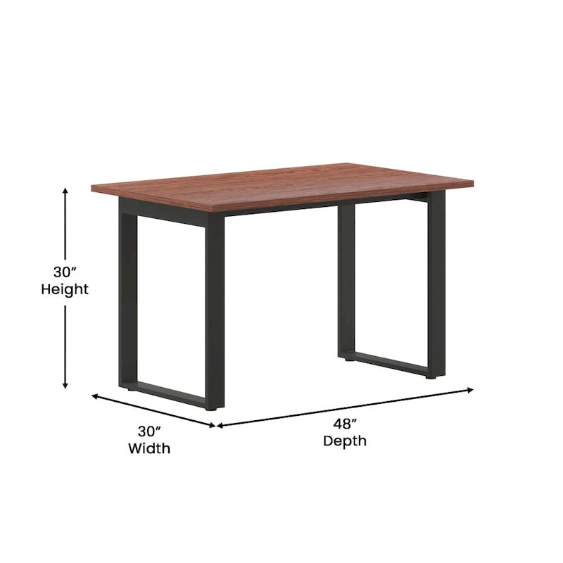 Table de conférence commerciale avec plateau stratifié et piètement en U