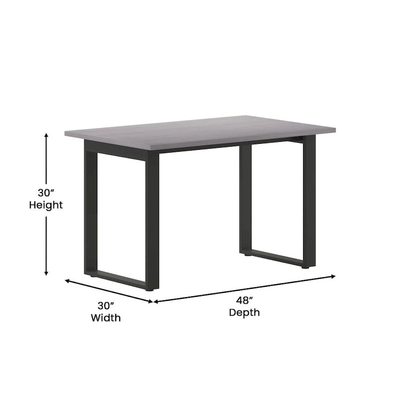 Table de conférence commerciale avec plateau stratifié et piètement en U