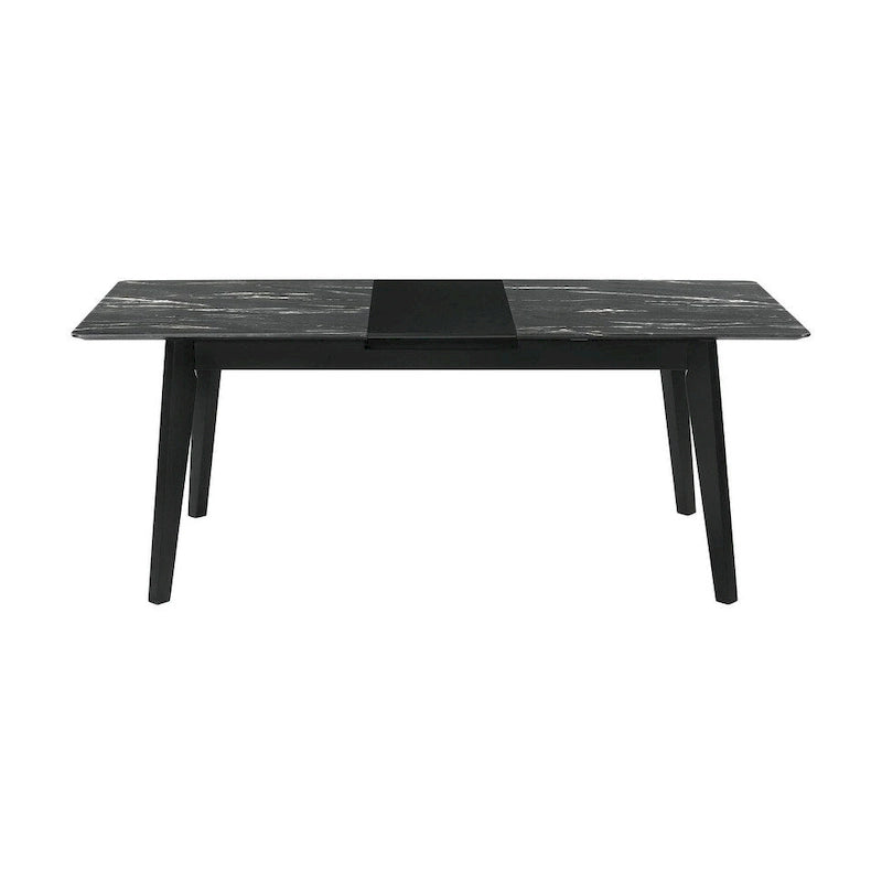 Table de salle à manger noire avec rallonge intégrée