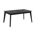 Table de salle à manger noire avec rallonge intégrée