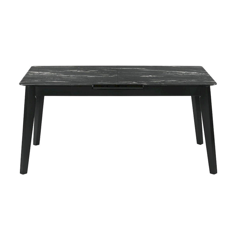 Table de salle à manger noire avec rallonge intégrée